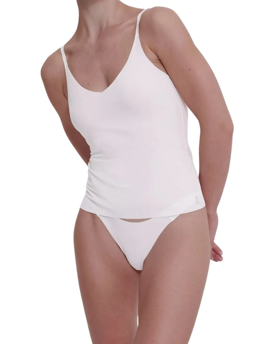 Sloggi ZERO Feel 2.0 Spaghetti Top - Silk White - Image 3