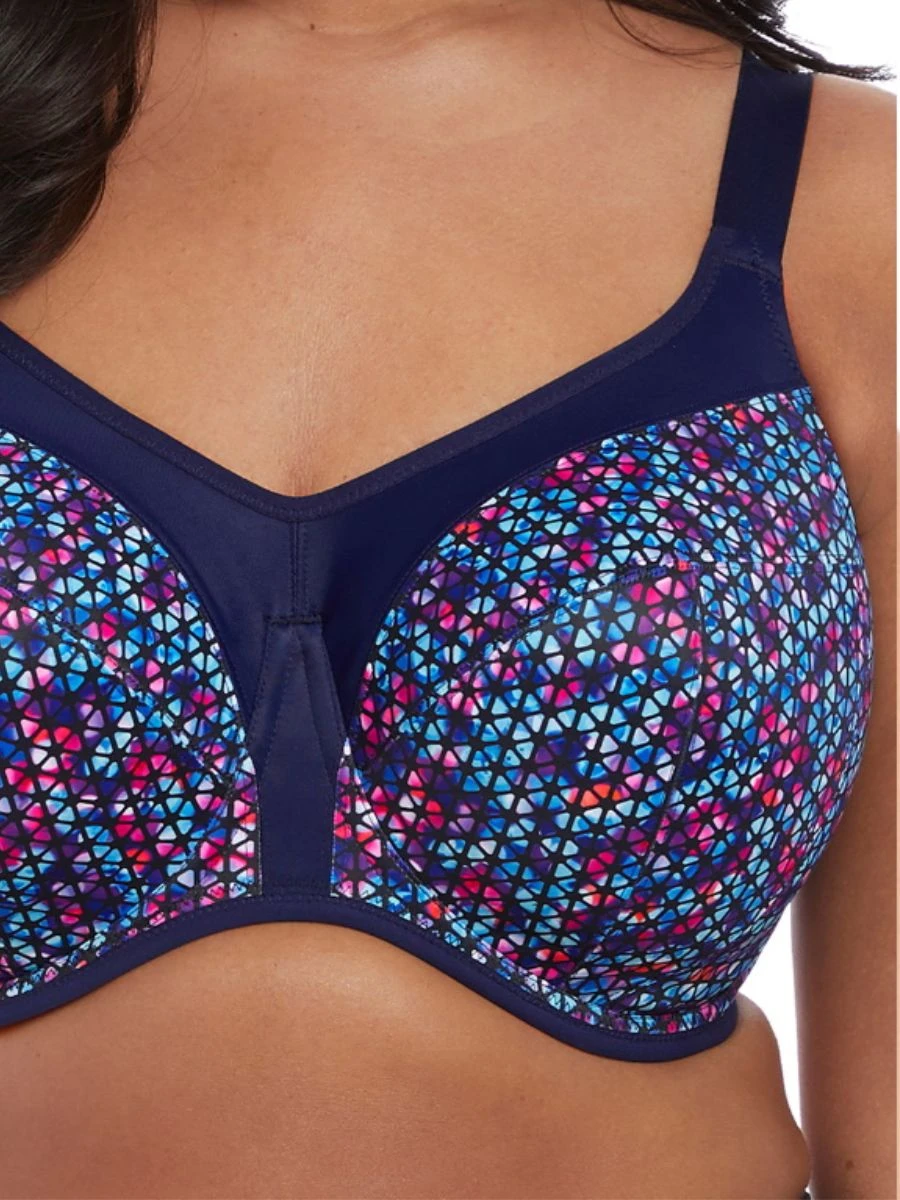 ELOMI Energise Sports Bra - Navy Geo - Image 5