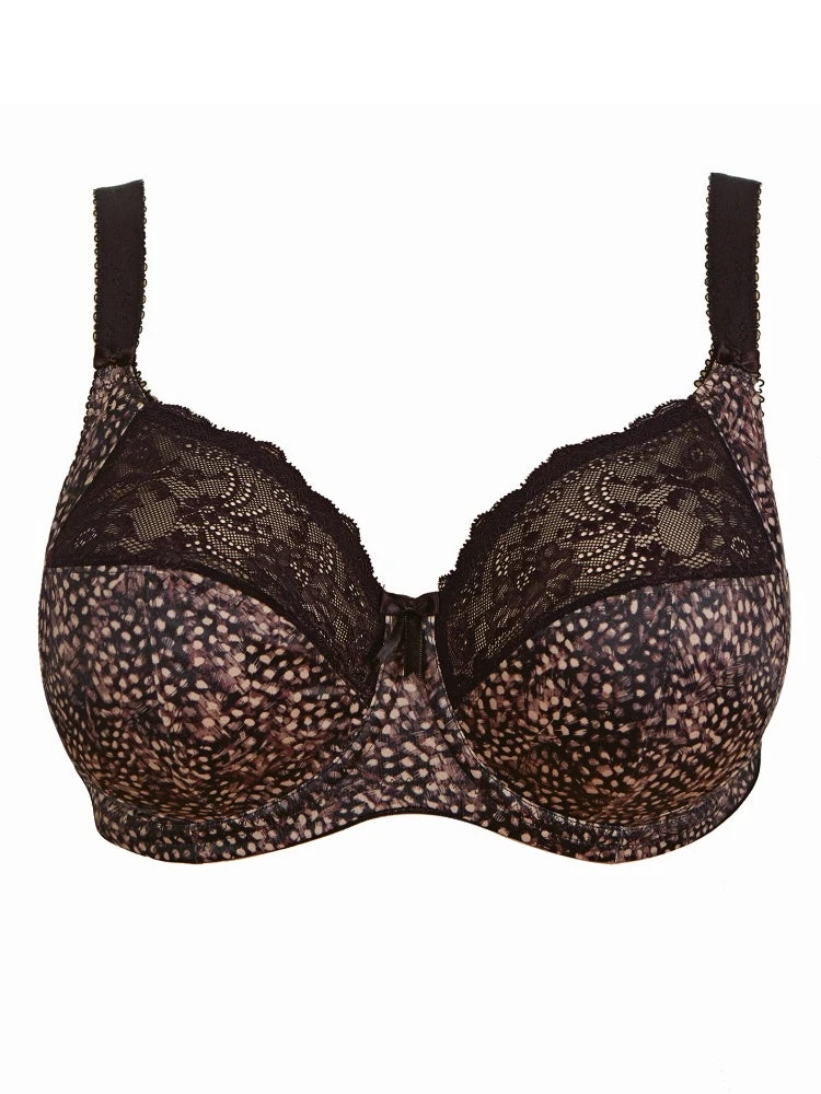 ELOMI Morgan Printed Full Cup Bra - Ebony - Image 4