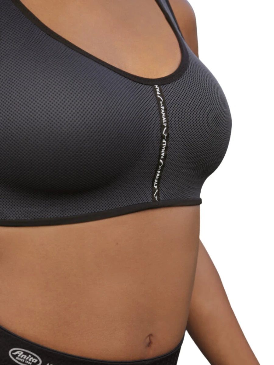 ANITA PanAlp Air Sports Bra - Anthracite/Black - Image 2