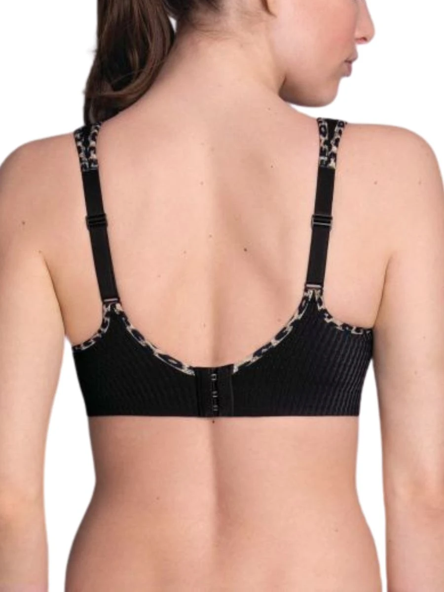 ANITA Air Control Deltapad Sports Bra - Black/Kalahari - Image 3