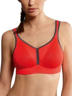ANITA Air Control Deltapad Sports Bra - Coral/Anthracite