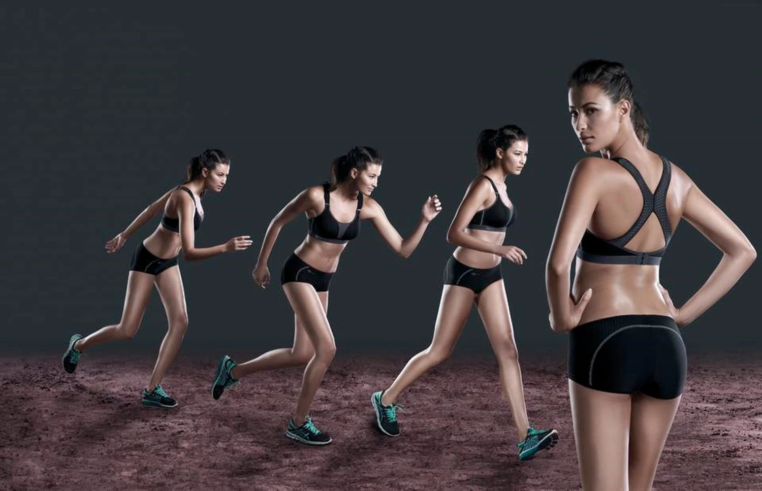 ANITA Dynamix Star Sports Bra - Black/Anthracite - Image 2