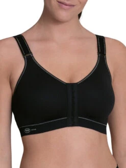 ANITA Front Closure Sports Bra - Black