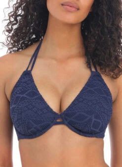 FREYA Sundance Halterneck Bikini Top - Denim