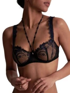 Aubade Amour Precieux Half Cup Bra - Cosmic Blue