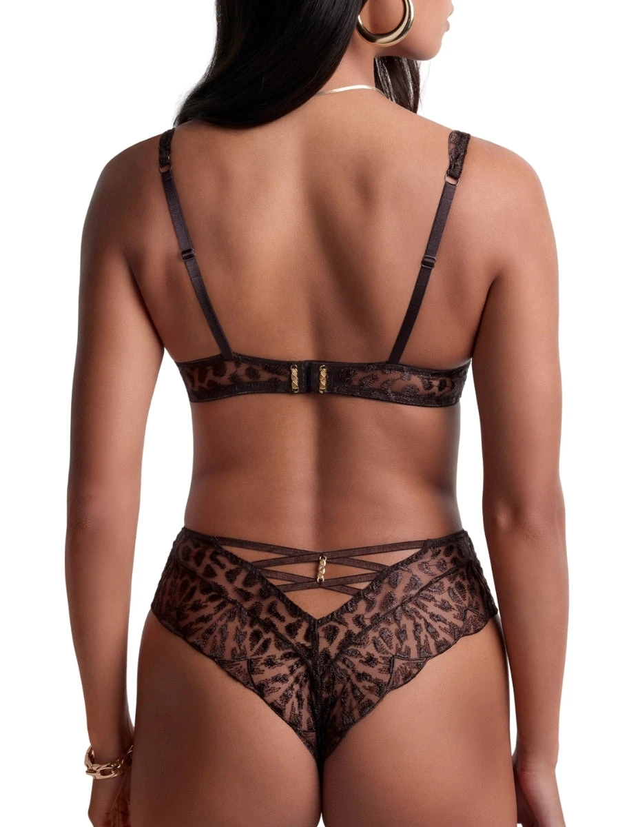 Aubade Crazy In Love Half Cup Bra - Satin Brown - Image 4