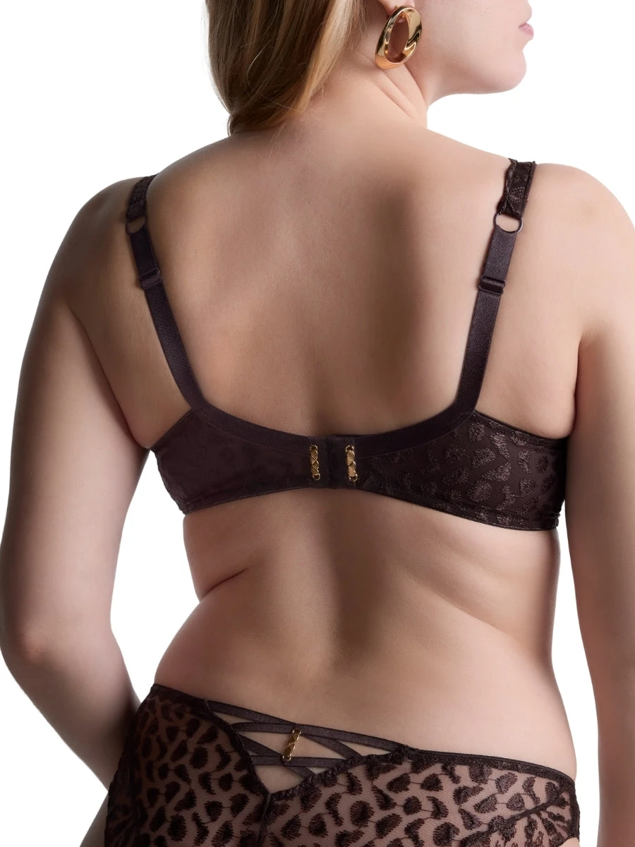 Aubade Crazy In Love Half Cup Bra - Satin Brown - Image 6