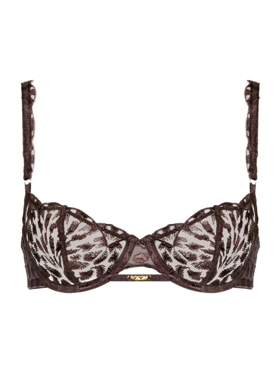 Aubade Crazy In Love Half Cup Bra - Satin Brown - Image 9