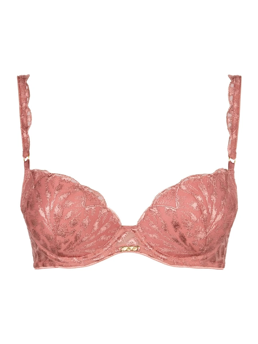 Aubade Crazy In Love Moulded Push Up Bra - Warm Pink - Image 7