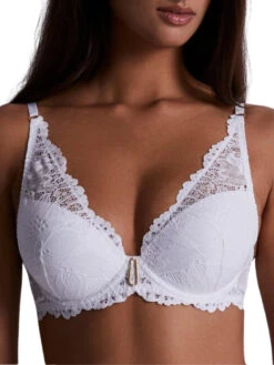 Aubade Flowermania High Apex Plunge Bra - Blanc