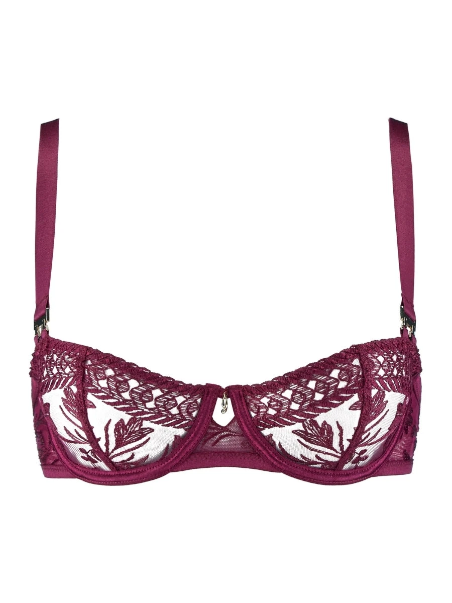 Aubade Magnetic Spell Half Cup Demi Bra - Crimson Red - Image 9