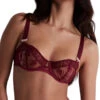 Aubade Magnetic Spell Half Cup Demi Bra - Crimson Red