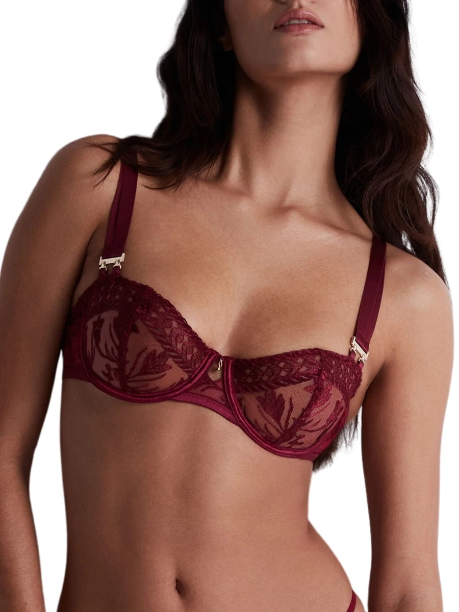 Aubade Magnetic Spell Half Cup Demi Bra - Crimson Red
