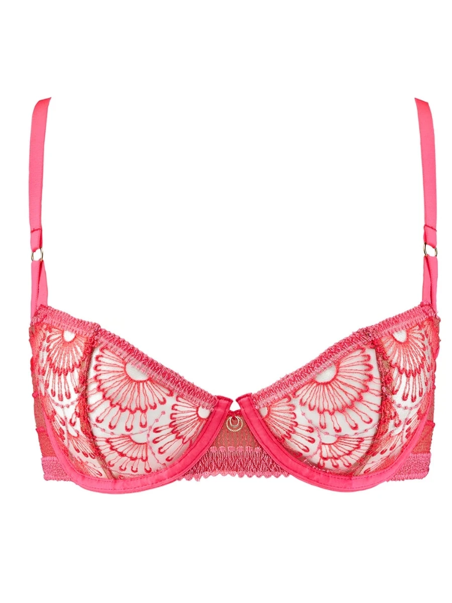 Aubade Pure Vibration Half Cup Bra - Pink Flash - Image 9