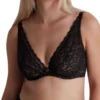 Aubade Rosessence Care Triangle Plunge Bra - Black
