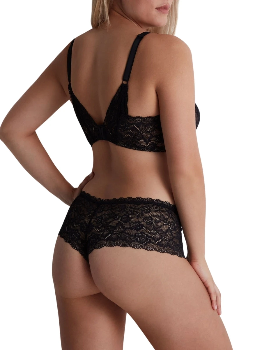 Aubade Rosessence Care High Apex Plunge Bra - Black - Image 4