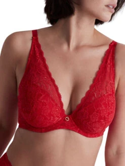 Aubade Rosessence Care High Apex Plunge Bra - Gala