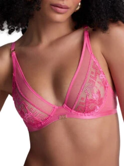 Aubade Rules Of Attraction Triangle Plunge Bra - Exciting Pink