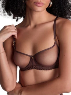 Aubade Sheer Emotion Half Cup Bra - Sepia