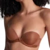 Aubade Sheer Emotion Moulded Strapless Bra - Honey