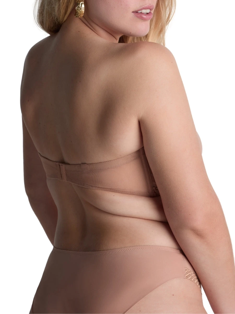 Aubade Sheer Emotion Moulded Strapless Bra - Sand - Image 8