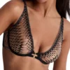 Aubade Voodoo Kiss Triangle Plunge Bra - Millenium Black
