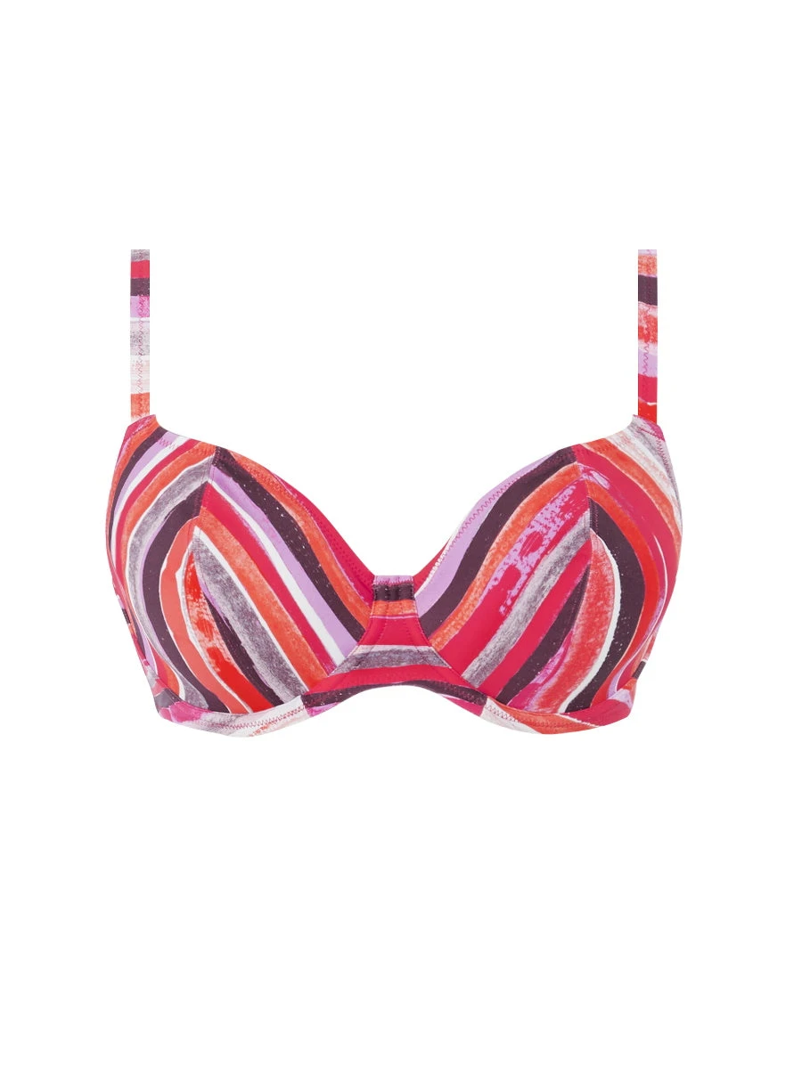 FREYA Bali Bay Plunge Bikini Top - Summer Multi - Image 3