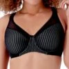 Berlei Beauty Stripe Smoothing Bra - Black/Grey