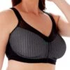 Berlei Beauty Stripe Front Fastening Bra - Black/Grey