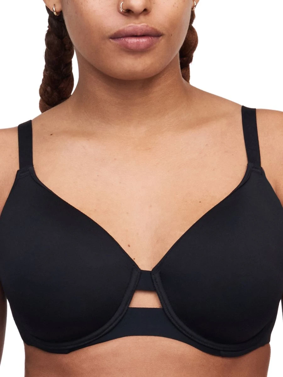Chantelle Smooth Lines Covering Spacer Bra - Black/Beige