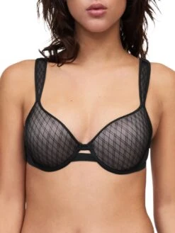 Chantelle Smooth Lines Covering Memory Bra - Black/Beige