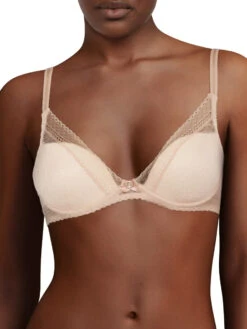 Chantelle Festivite Plunge T-Shirt Bra - Golden Beige