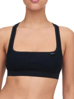 Chantelle Cotton Comfort Bralette - Black
