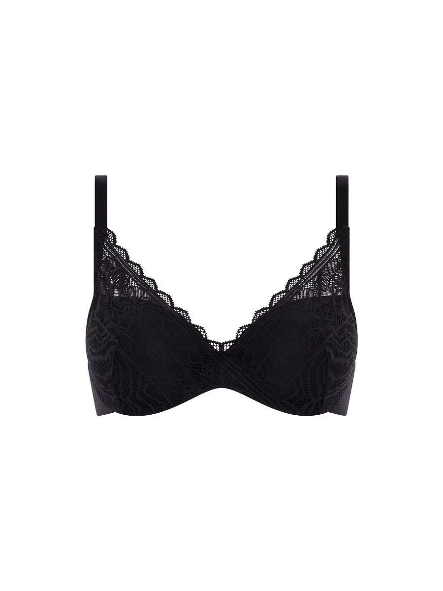 Chantelle Easy Feel Floral Touch Covering Memory Foam Bra - Black - Image 4