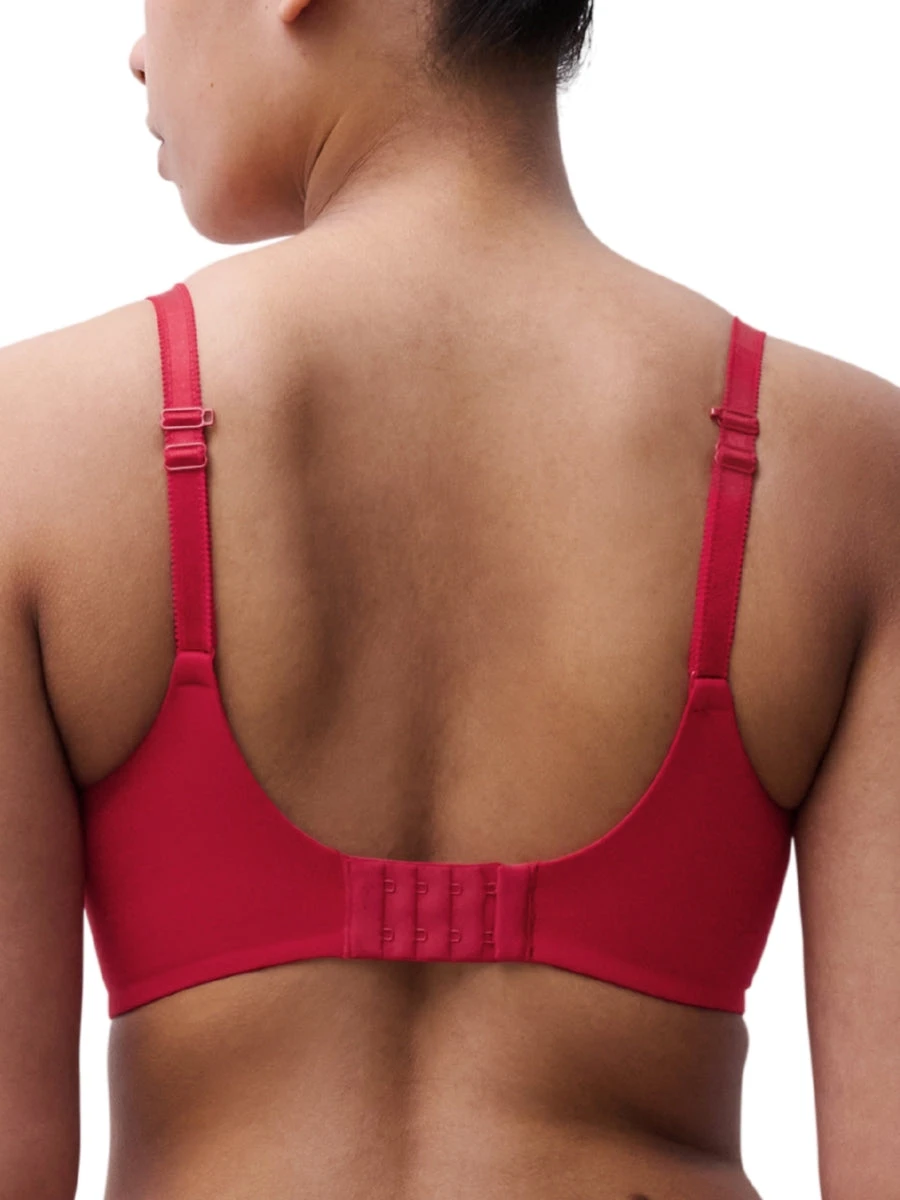 Chantelle Norah Chic Plunge T-Shirt Bra - Poppy Red - Image 2