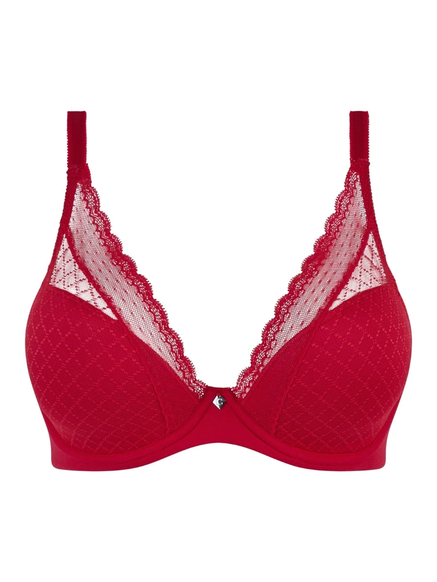 Chantelle Norah Chic Plunge T-Shirt Bra - Poppy Red - Image 8