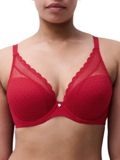 Chantelle Norah Chic Plunge T-Shirt Bra - Poppy Red