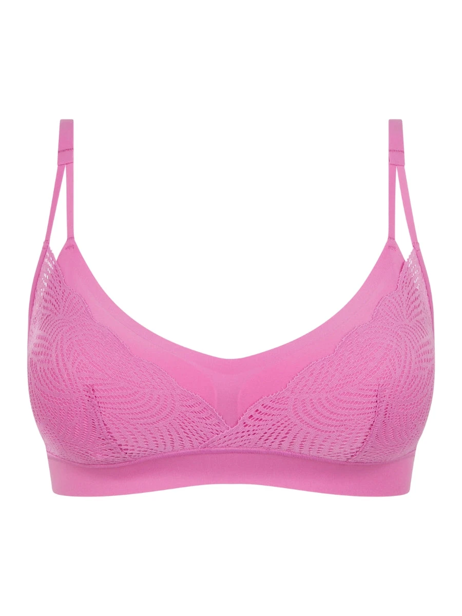 SoftStretch Lace Removable Padding Bralette - Rosebud - Image 4