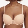 Chantelle Spice Covering T-Shirt Bra - Clay Nude/Black