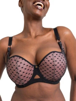 Curvy Kate Boost Heartbreaker Padded Balcony Bra - Black/Pink