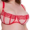 Curvy Kate Tantric Balcony Bra - Pink/Red