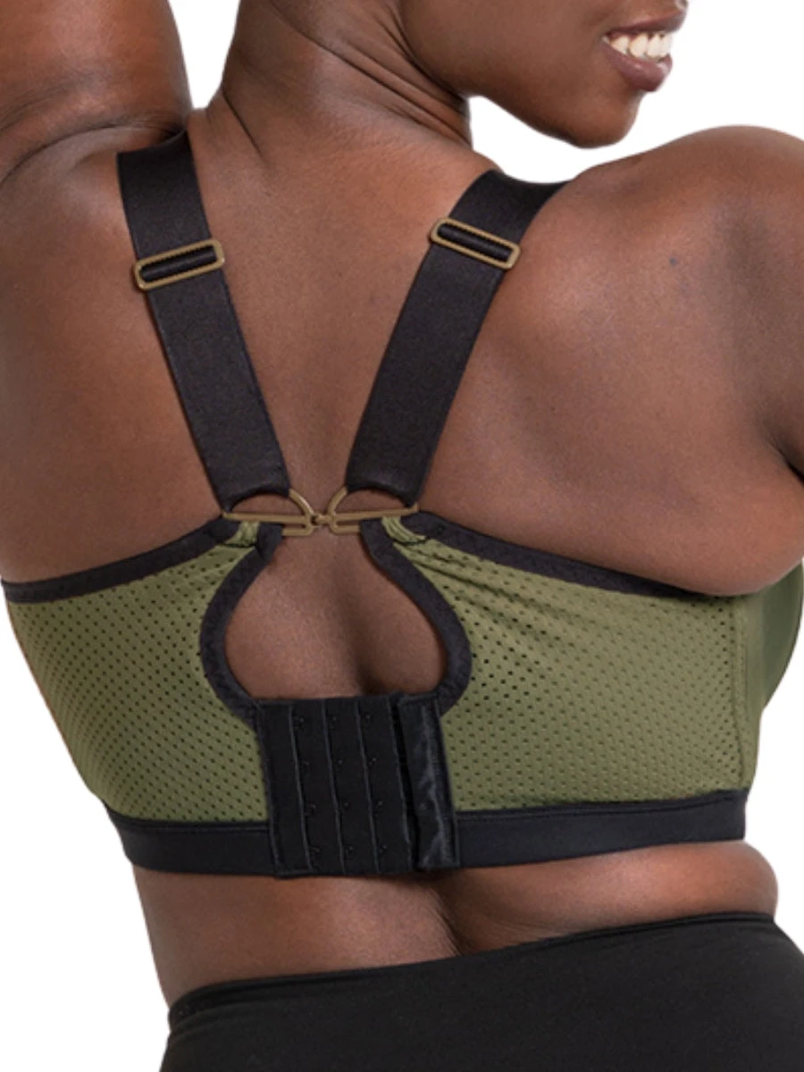 Curvy Kate Everymove Wired Multiway Sports Bra - Jungle Green/Black - Image 3