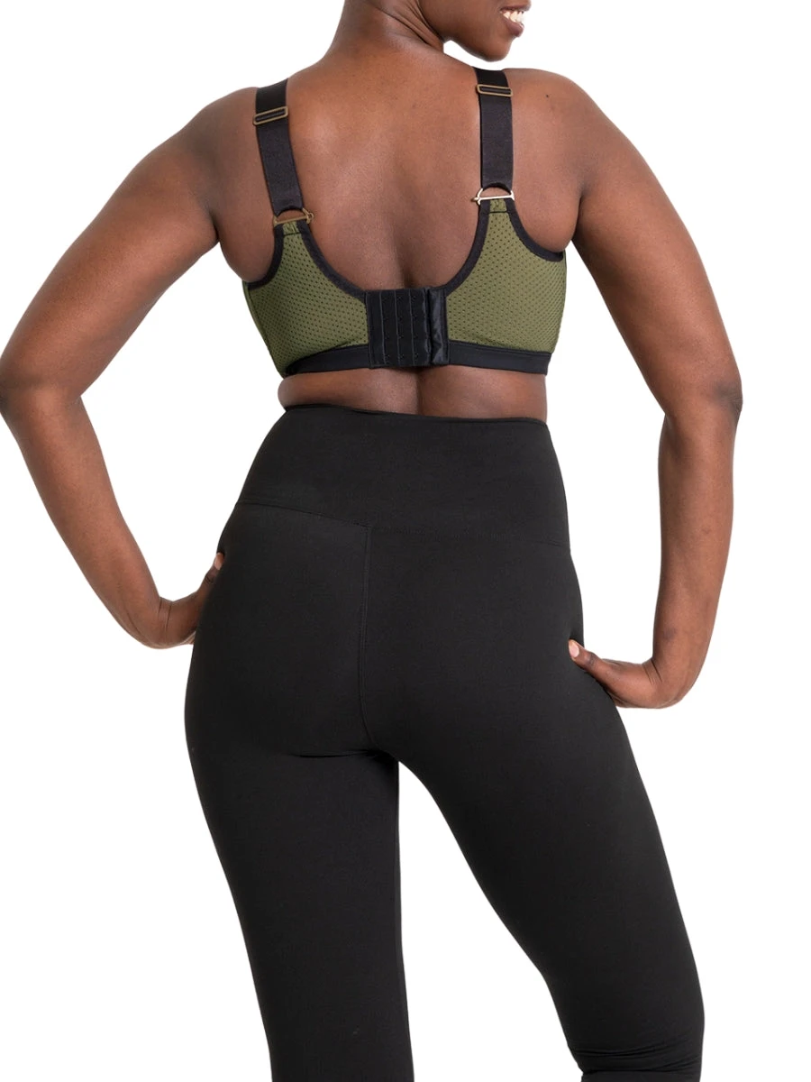 Curvy Kate Everymove Wired Multiway Sports Bra - Jungle Green/Black - Image 5