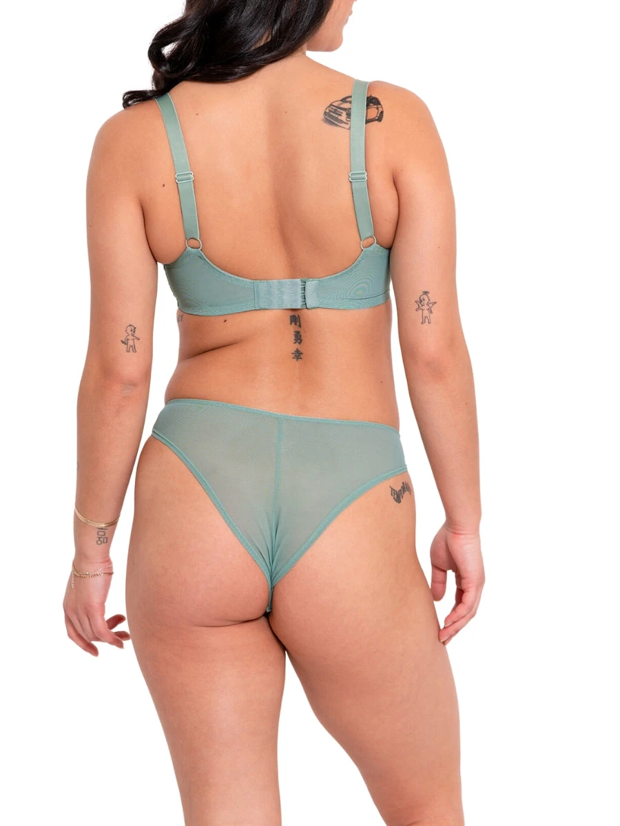 Curvy Kate Happy Balcony Bra - Sage Green - Image 5