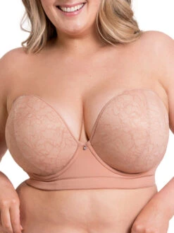 Curvy Kate Hey Girls SuperPlunge Strapless Bra - Latte