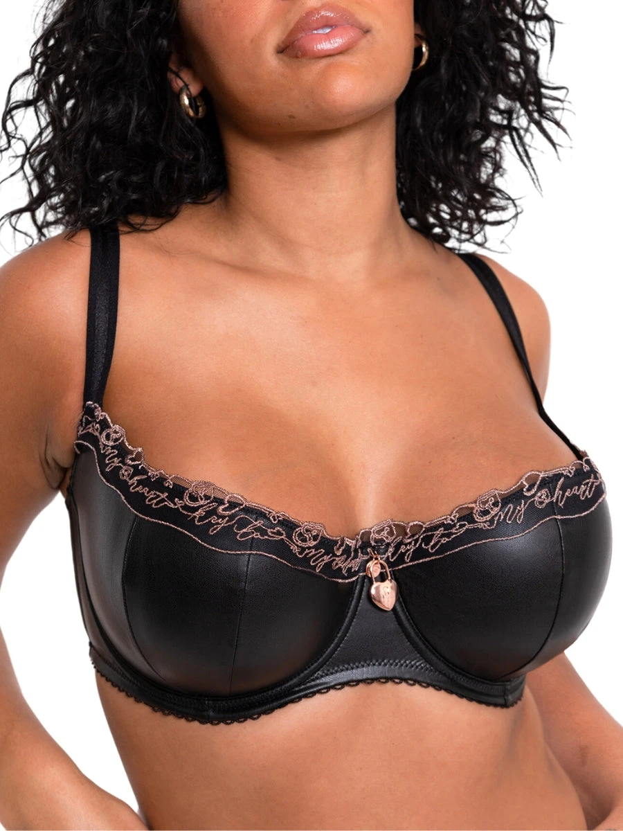 Curvy Kate Key To My Heart Padded Half Cup Bra - Black