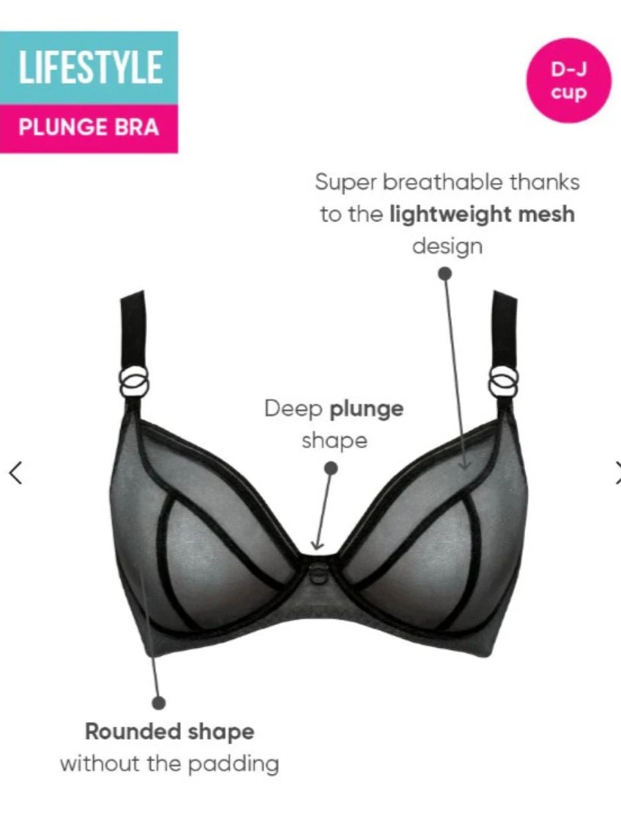 Curvy Kate Lifestyle Plunge Bra - Black - Image 6