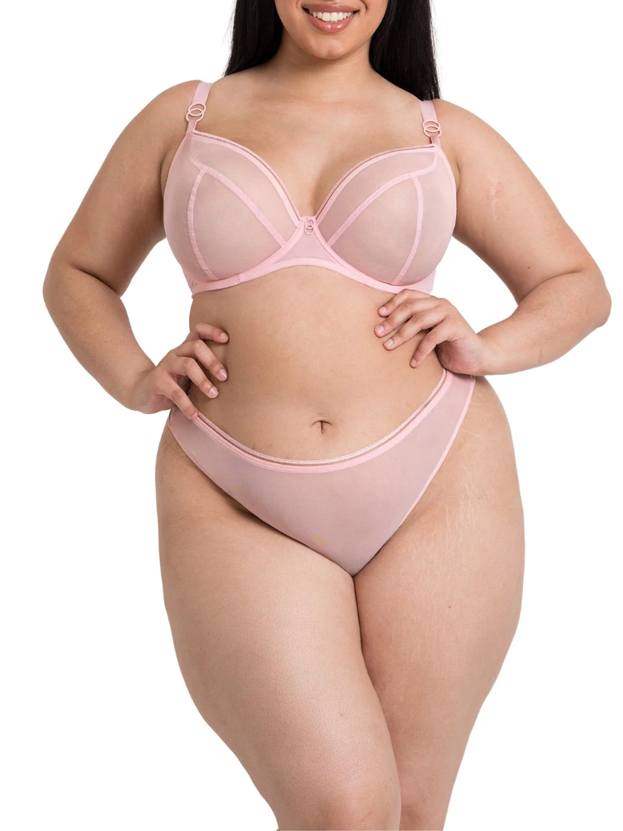 Curvy Kate Lifestyle Plunge Bra - Blush Pink - Image 4