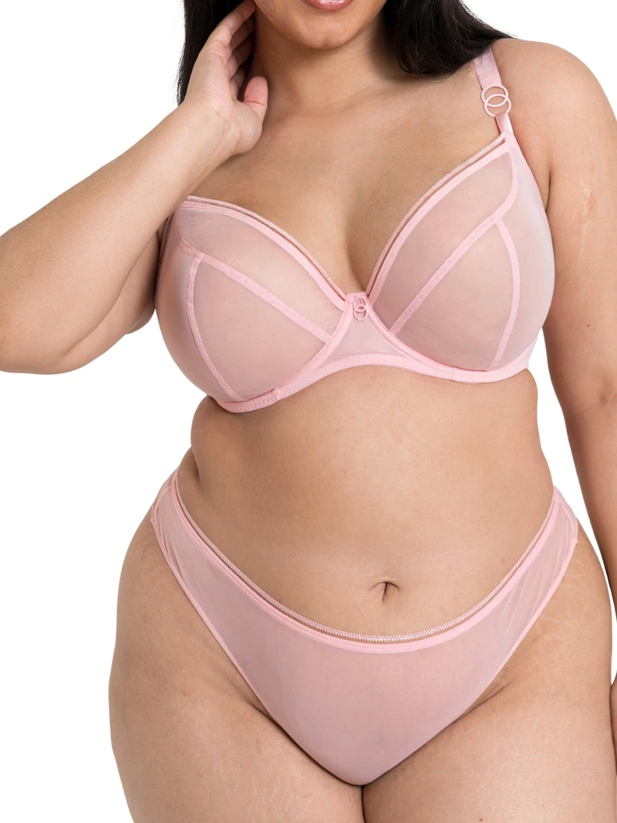 Curvy Kate Lifestyle Plunge Bra - Blush Pink - Image 3